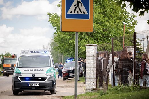 Gaisras Riešės gimnazijoje