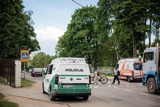 Gaisras Riešės gimnazijoje