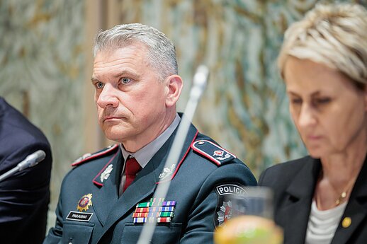 Spaudos konferencija, skirta pristatyti naujas teisėsaugos priemones kovai su sukčiais