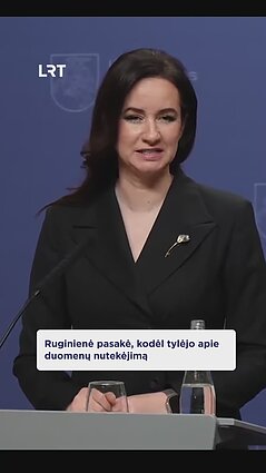 Ruginienė paaiškina, kodėl visuomenės neinformavo dėl duomenų nutekėjimo