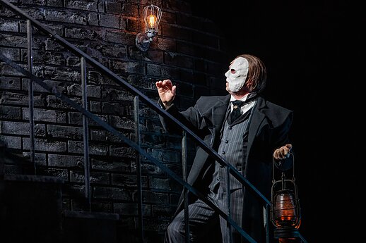 Miuziklo „Operos fantomas“ repeticijos akimirka