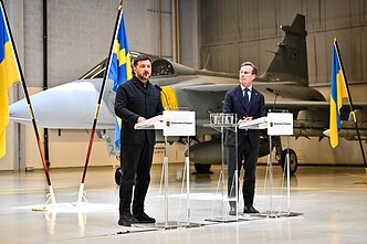 Volodymyras Zelenskis ir Ulfas Kristerssonas