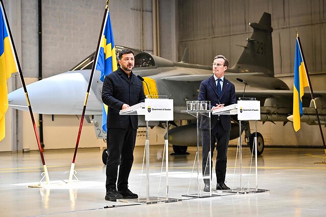 Volodymyras Zelenskis ir Ulfas Kristerssonas