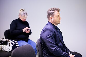 Teismo posėdis, kuriame Kastytis Žuromskas apklausiamas kaip liudininkas