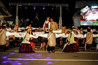 Šokių šventės Argentinoje akimirka