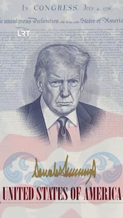 Trumpo atvaizdas gali atsirasti ant naujo 250 JAV dolerių banknoto