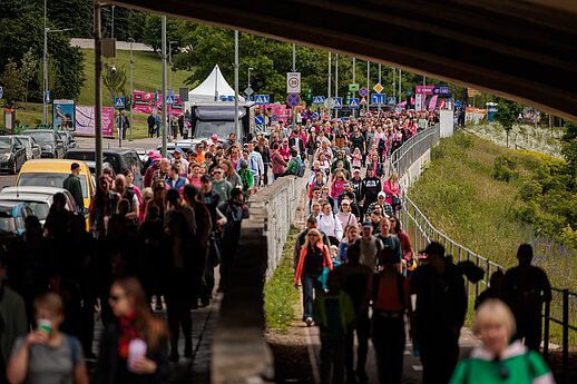 Šaltibarčių festivalyje – rožinis ėjimas