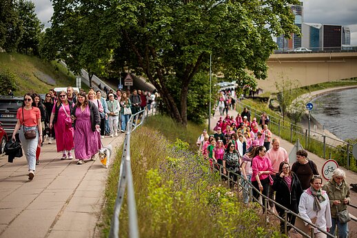 Šaltibarčių festivalyje – rožinis ėjimas
