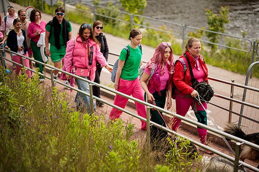 Šaltibarčių festivalyje – rožinis ėjimas
