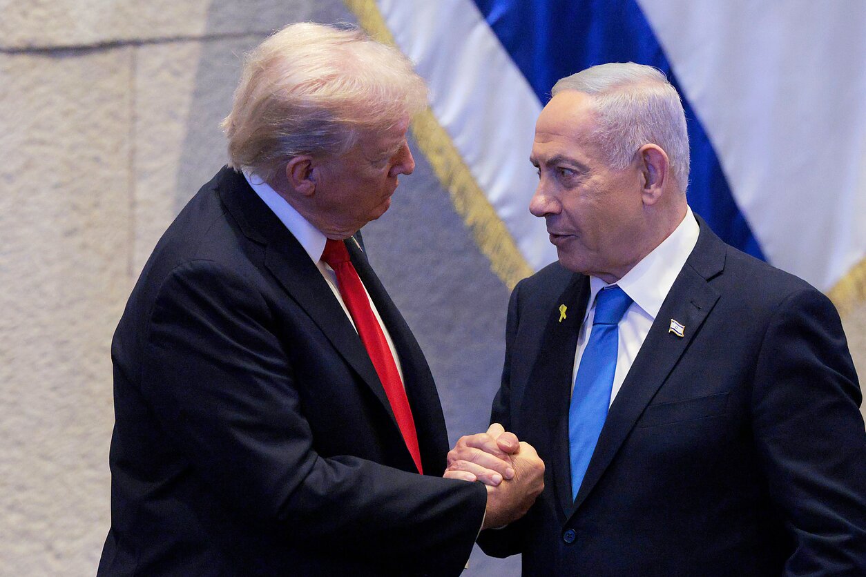 D. Trumpas, B. Netanyahu D. Trumpas, B. Netanyahu