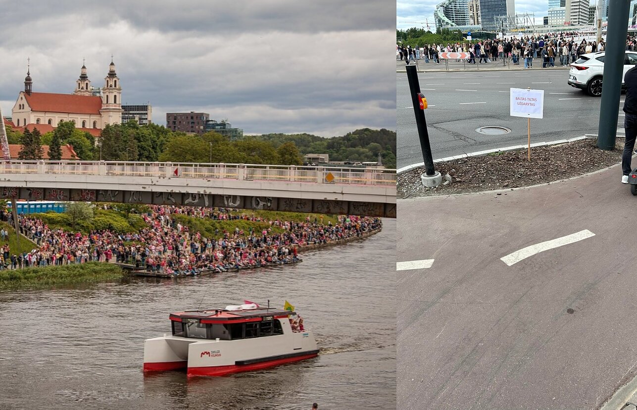 Šaltibarščių festivalio metu buvo iš dalies uždarytas Baltasis tiltas