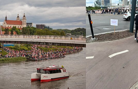 Šaltibarščių festivalio metu buvo iš dalies uždarytas Baltasis tiltas