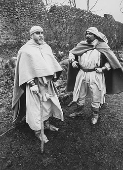 Antanas Šurna (kairėje) ir Vytautas Rumšas. 1987 m. 