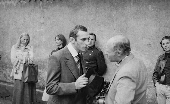 Priekyje Valentinas Masalskis (kairėje) ir Bronius Talačka. 1981 m. 