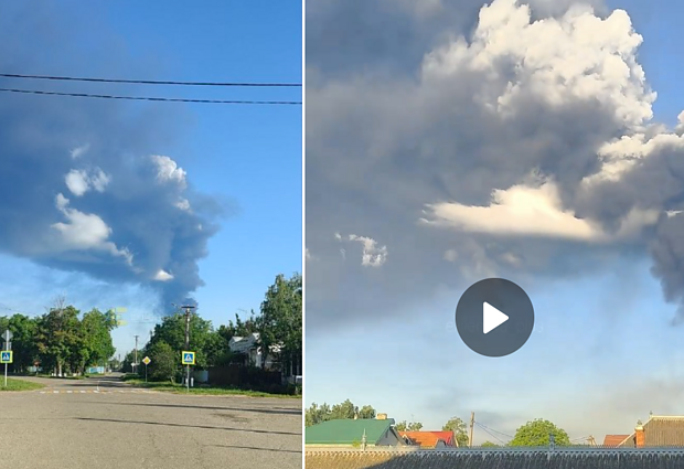 Ukrainos dronai smogė naftos saugyklai Rusijoje