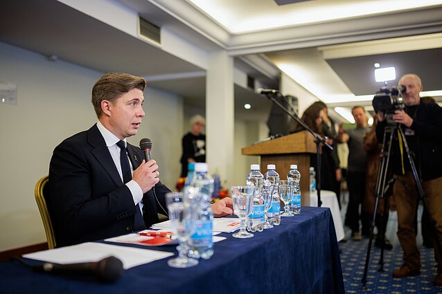 Литовская социал-демократическая партия (ЛСДП) собирается в Вильнюсе на заседание президиума и совета партии