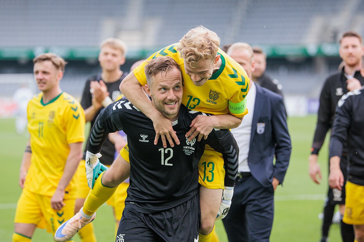 Tomas Švedkauskas ir Justas Lasickas. Baltijos taurės pusfinalis: Lietuva – Latvija