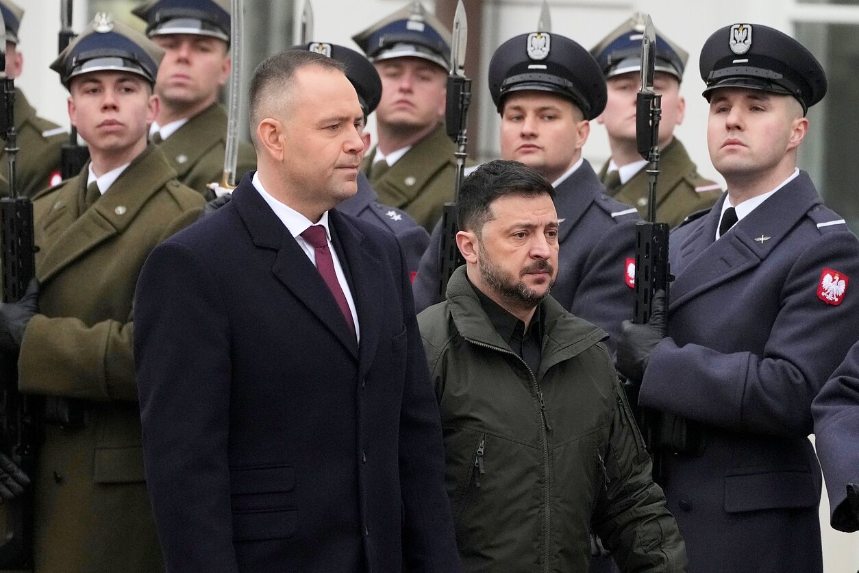 Karolis Nawrockis ir Volodymyras Zelenskis Karolis Nawrockis ir Volodymyras Zelenskis