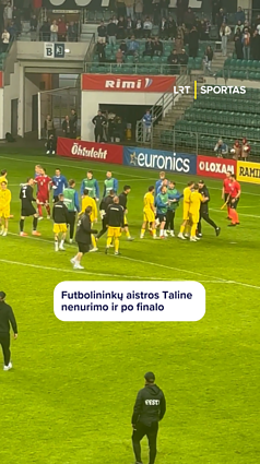 Baltijos futbolo taurės finale apsistumdė Lietuvos ir Estijos komandų žaidėjai