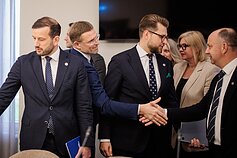Derybos dėl naujosios koalicijos tęsiasi: Virginijus Sinkevičius, Linas Kukuraitis, Lukas Savickas ir Aurelijus Veryga Derybos dėl naujosios koalicijos tęsiasi: Virginijus Sinkevičius, Linas Kukuraitis, Lukas Savickas ir Aurelijus Veryga