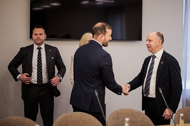 Derybos dėl naujosios koalicijos tęsiasi: Virginijus Sinkevičius ir Aurelijus Veryga