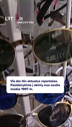 Pasidairykime į akinių nuo saulės madas 1997 m.
