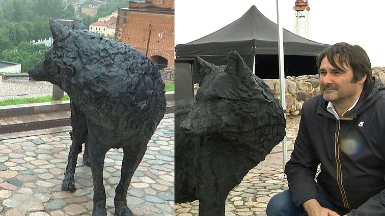Sostinei – Italijos menininko dovana: ant Gedimino kalno iškilo kultūras jungiantis vilkas
