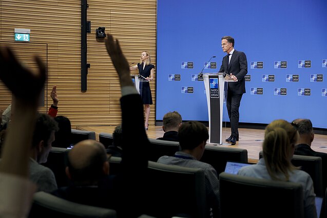 Marko Rutte'ės spaudos konferencija Marko Rutte'ės spaudos konferencija