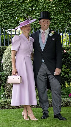 Zara Tindall ir Mike`as Tindallas karališkosiose Askoto žirgų lenktynėse, 2026 m. Zara Tindall ir Mike`as Tindallas karališkosiose Askoto žirgų lenktynėse, 2026 m.