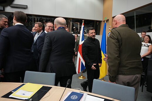 Volodymyras Zelenskis Ukrainos gynybos kontaktinės grupės sustikime