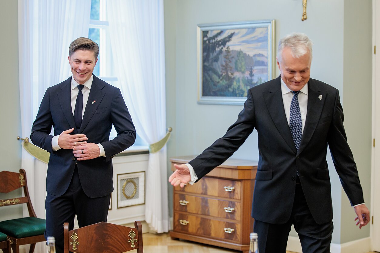 Trečiadienį susitiko Gitanas Nausėda ir Mindaugas Sinkevičius
