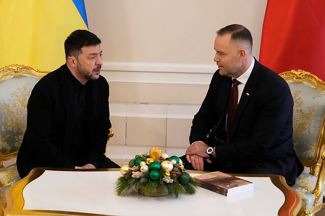Volodymyras Zelenskis ir Karolis Nawrockis