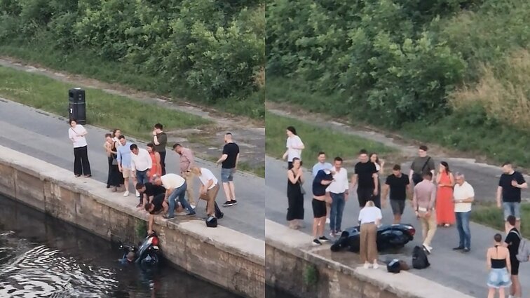 Pagalbos ranką ištiesė praeiviai: išgelbėjo į Nerį su motoroleriu įkritusį vaikiną