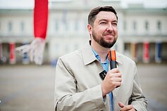 Prie prezidentūros – protestas prieš Martyno Katelyno kandidatūrą į ministrus Prie prezidentūros – protestas prieš Martyno Katelyno kandidatūrą į ministrus