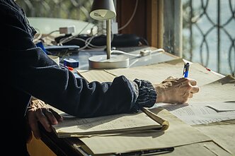 Žibuoklė Martinaitytė Bogliasco kūrybinėje rezidencijoje 2025 m. Žibuoklė Martinaitytė Bogliasco kūrybinėje rezidencijoje 2025 m.