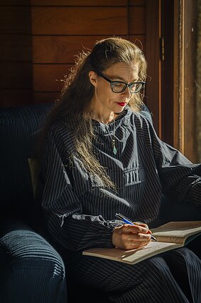 Žibuoklė Martinaitytė Bogliasco kūrybinėje rezidencijoje 2025 m. Žibuoklė Martinaitytė Bogliasco kūrybinėje rezidencijoje 2025 m.