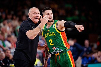 Rimas Kurtinaitis ir Margiris Normantas, pasaulio čempionato atranka: Lietuva – Didžioji Britanija Rimas Kurtinaitis ir Margiris Normantas, pasaulio čempionato atranka: Lietuva – Didžioji Britanija