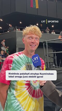 Rinktinės palaikyti atvykęs M. Kuzminskas: labai smagu juos stebėti gyvai