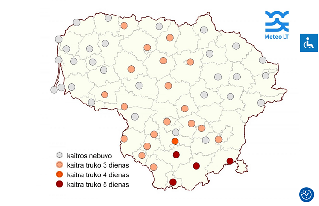 Kaitros žemėlapis Kaitros žemėlapis
