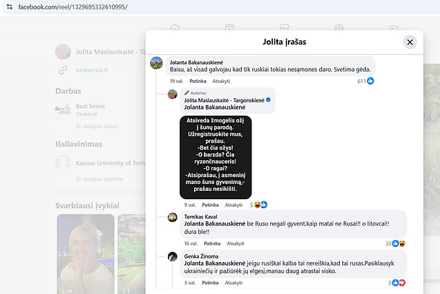 Lietuvės paskelbtas įrašas socialiniame tinkle sukėlė tikrą audrą Lietuvės paskelbtas įrašas socialiniame tinkle sukėlė tikrą audrą