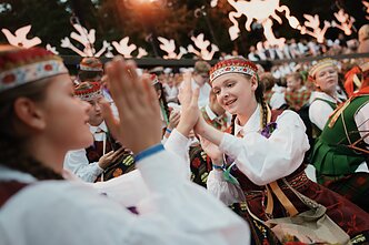 Moksleiviai 2024 metų Lietuvos dainų šventėje