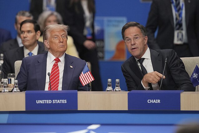 Donaldas Trumpas ir Markas Rutte Donaldas Trumpas ir Markas Rutte