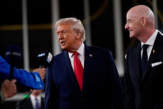 Donaldas Trumpas ir Gianni Infantino Donaldas Trumpas ir Gianni Infantino