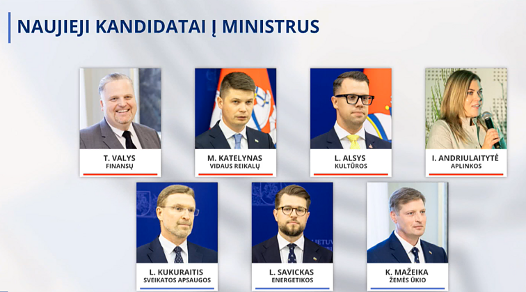 Naujieji kandidatai į ministrus