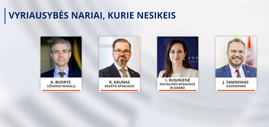 Vyriausybės nariai, kurie nesikeis
