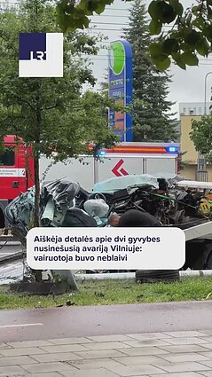 Aiškėja detalės apie dvi gyvybes nusinešusią avariją Vilniuje: vairuotoja buvo neblaivi