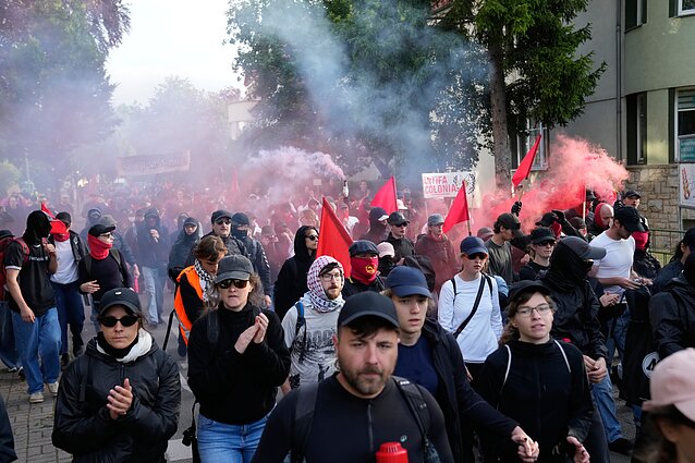 Vokietijoje vykstant „AfD“ suvažiavimui – masiniai protestai Vokietijoje vykstant „AfD“ suvažiavimui – masiniai protestai