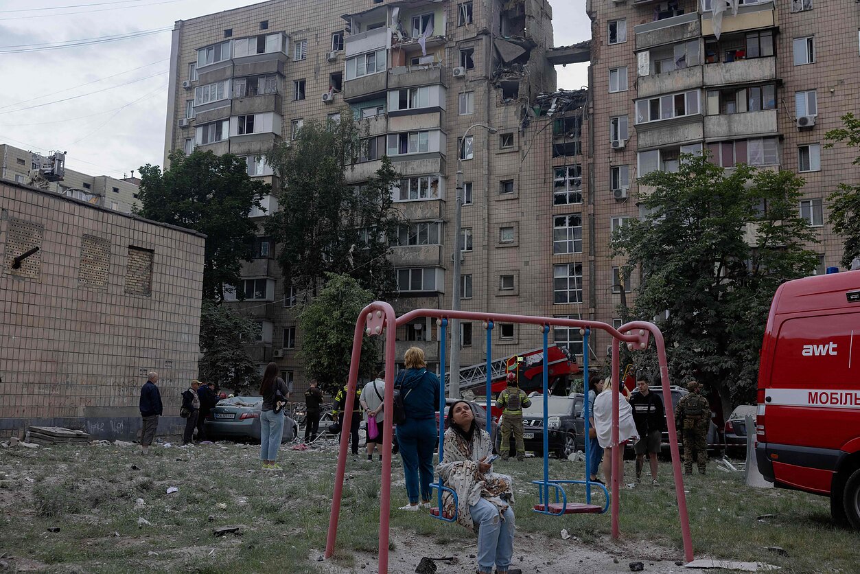 Raketos ir dronai atakavo Kyjivą Raketos ir dronai atakavo Kyjivą