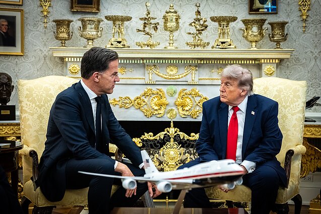 Markas Rutte (kairėje) ir Donaldas Trumpas. Markas Rutte (kairėje) ir Donaldas Trumpas.