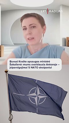 Šakalienė: mums svarbiausia Ankaroje – įsipareigojimai 5 NATO straipsniui